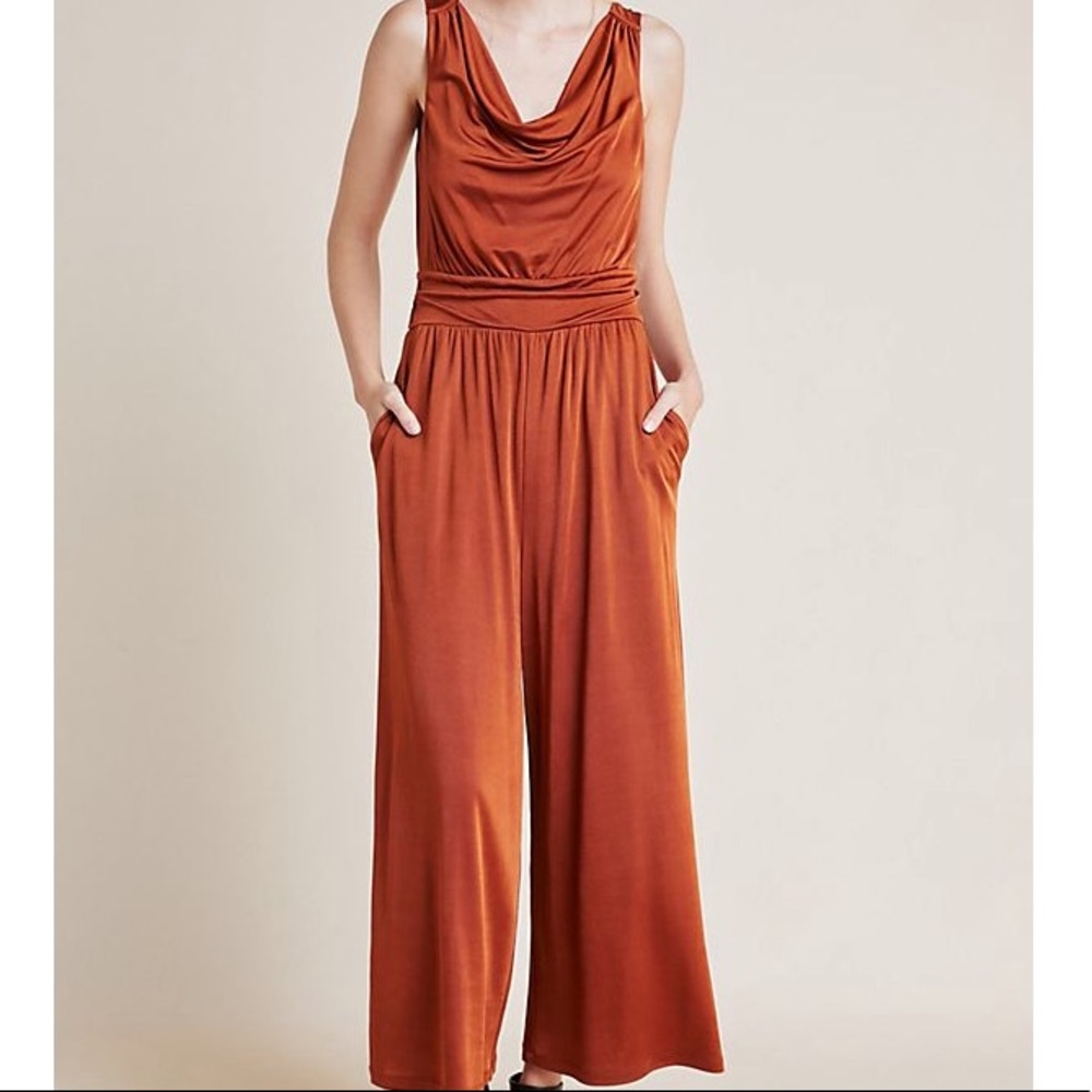 Anthropologie Rust Jumpsuit